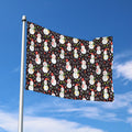 Happy Snowman Pattern Print Polyester Flag