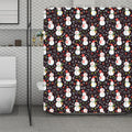 Happy Snowman Pattern Print Polyester Shower Curtain