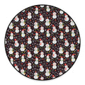 Happy Snowman Pattern Print Round Floor Mat
