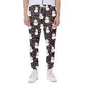 Happy Snowman Pattern Print Joggers