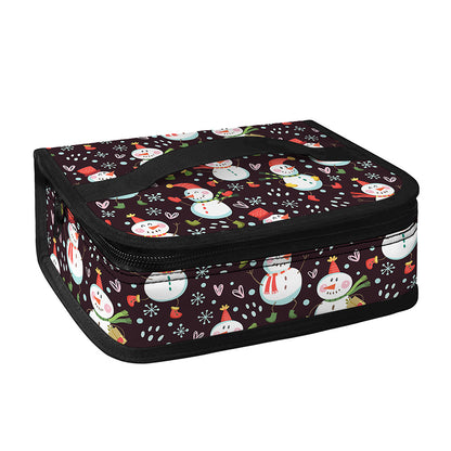 Happy Snowman Pattern Print Small Lunch Bag