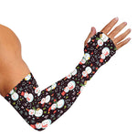 Happy Snowman Pattern Print Sun Protection Arm Sleeves