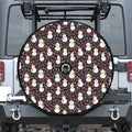 Happy Snowman Pattern Print Tire Cover With Camera Hole