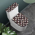 Happy Snowman Pattern Print Toilet Lid And Tank Cover Set