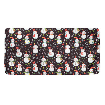 Happy Snowman Pattern Print Towel