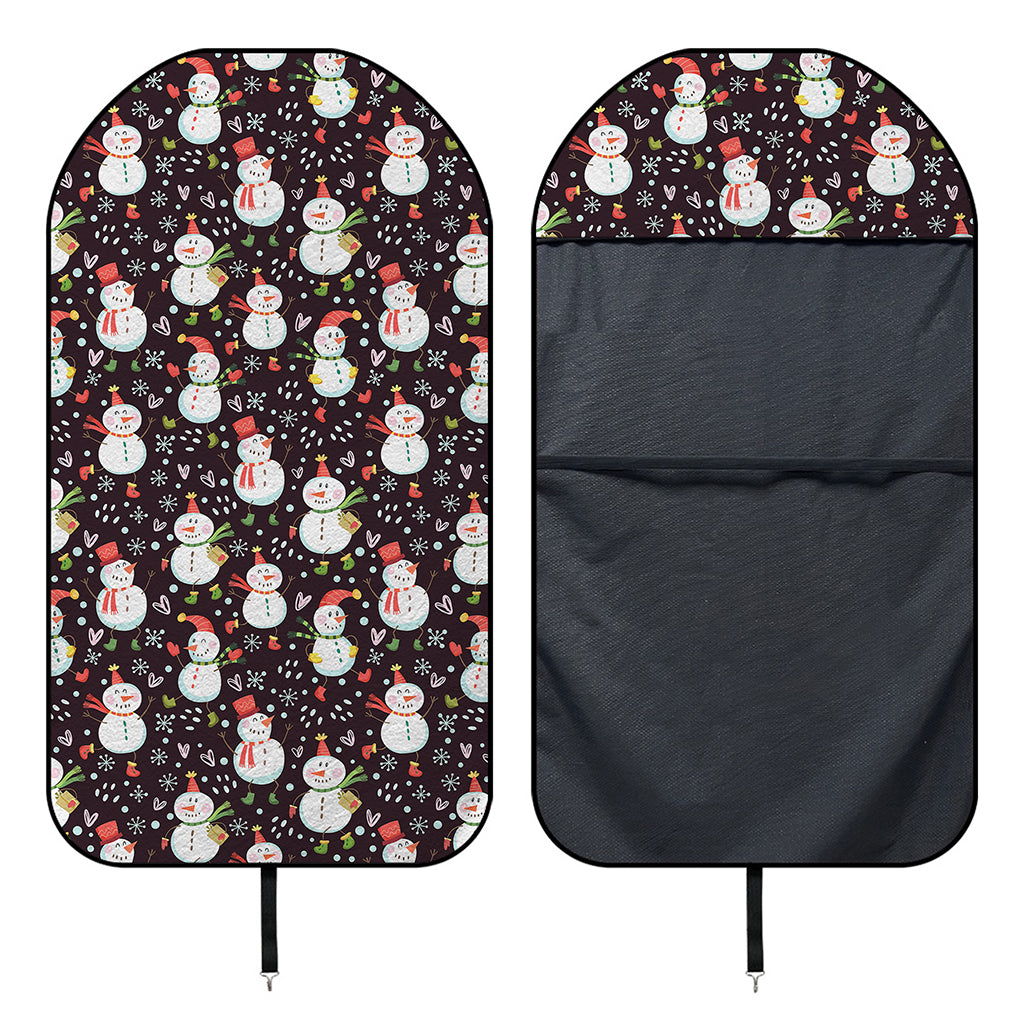 Happy Snowman Pattern Print Waterproof Car Seat Cover