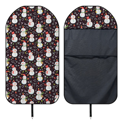 Happy Snowman Pattern Print Waterproof Car Seat Cover