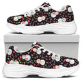 Happy Snowman Pattern Print White Chunky Shoes