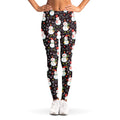 Happy Snowman Pattern Print Women's Leggings