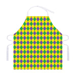 Harlequin Mardi Gras Pattern Print Adjustable Apron