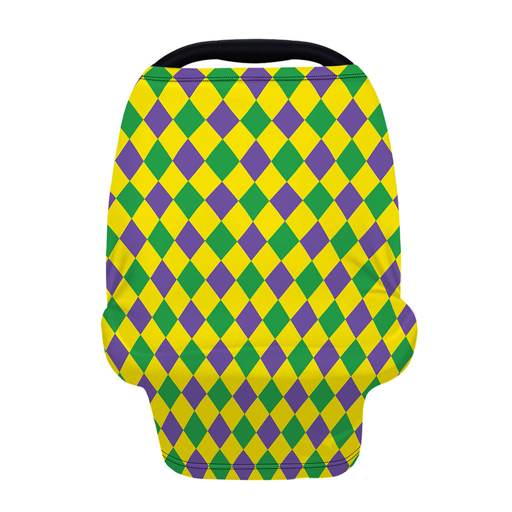 Harlequin Mardi Gras Pattern Print Baby Seat Cover