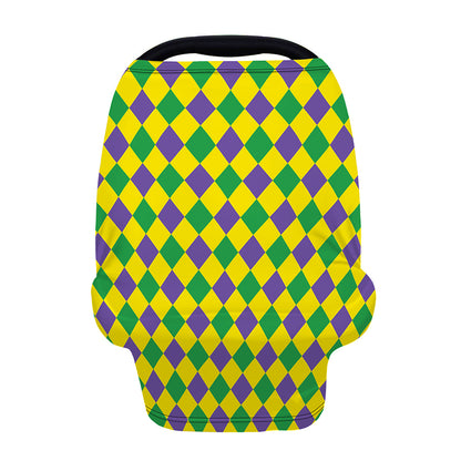 Harlequin Mardi Gras Pattern Print Baby Seat Cover