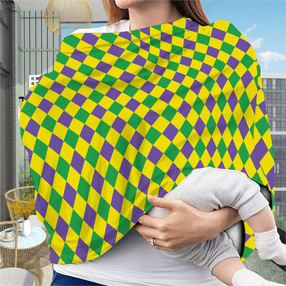 Harlequin Mardi Gras Pattern Print Baby Seat Cover