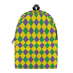 Harlequin Mardi Gras Pattern Print Backpack