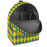 Harlequin Mardi Gras Pattern Print Backpack