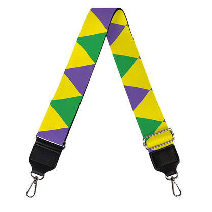 Harlequin Mardi Gras Pattern Print Bag Strap