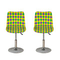 Harlequin Mardi Gras Pattern Print Bar Stool Covers