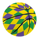 Harlequin Mardi Gras Pattern Print Basketball