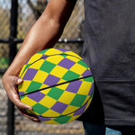 Harlequin Mardi Gras Pattern Print Basketball