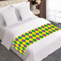 Harlequin Mardi Gras Pattern Print Bed Runner