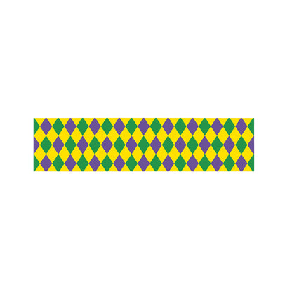 Harlequin Mardi Gras Pattern Print Bed Runner