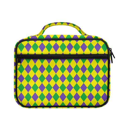 Harlequin Mardi Gras Pattern Print Briefcase Bible Bag
