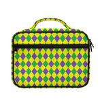 Harlequin Mardi Gras Pattern Print Briefcase Bible Bag