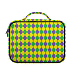 Harlequin Mardi Gras Pattern Print Briefcase Bible Bag