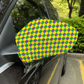 Harlequin Mardi Gras Pattern Print Car Side Mirror Covers