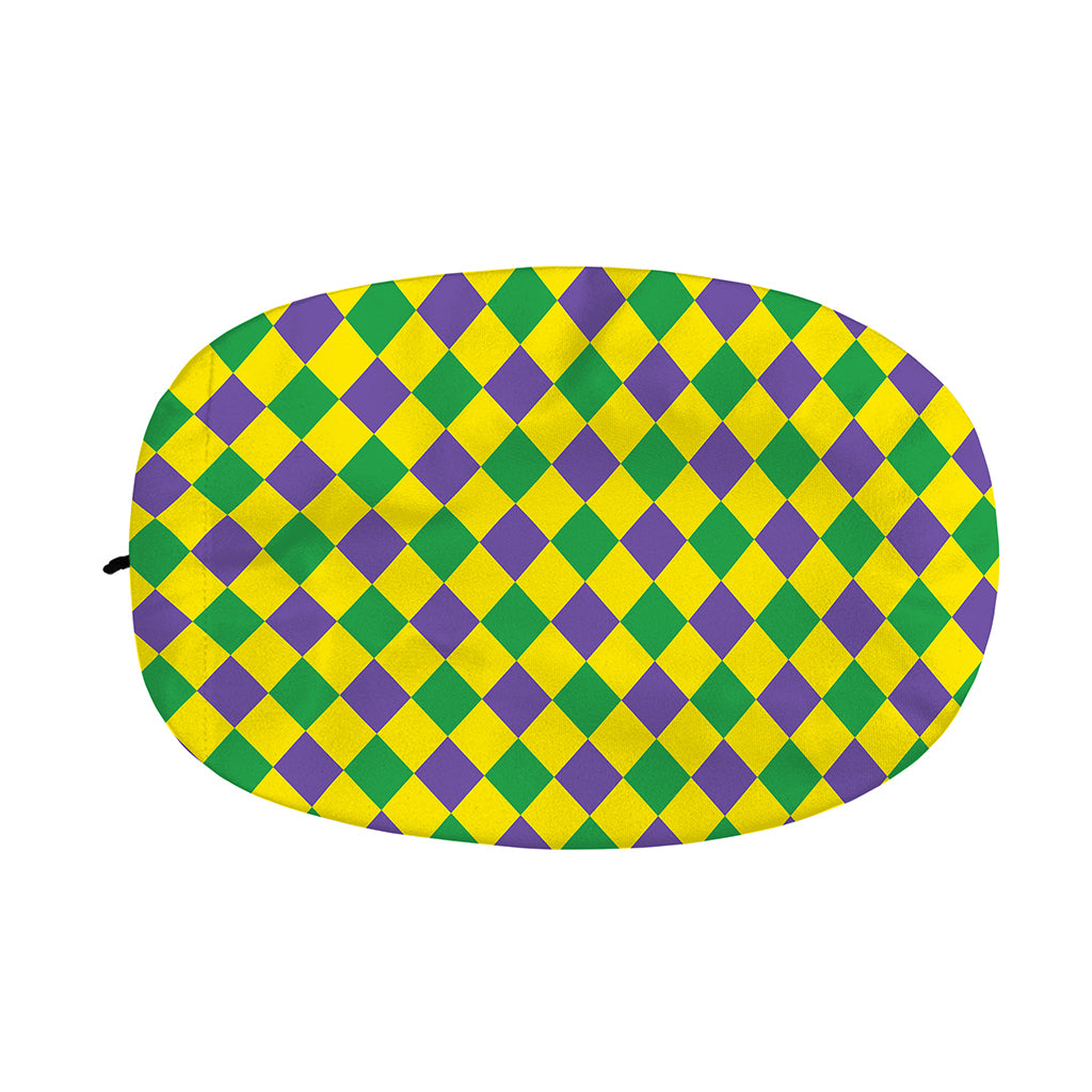 Harlequin Mardi Gras Pattern Print Car Side Mirror Covers