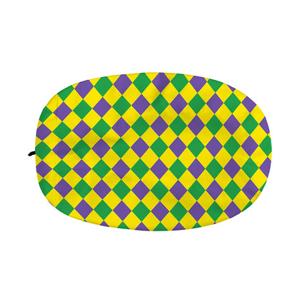 Harlequin Mardi Gras Pattern Print Car Side Mirror Covers