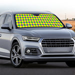 Harlequin Mardi Gras Pattern Print Car Windshield Sun Shade