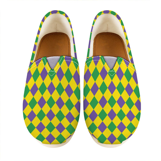 Harlequin Mardi Gras Pattern Print Casual Shoes