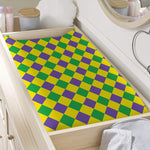 Harlequin Mardi Gras Pattern Print Changing Pad Cover