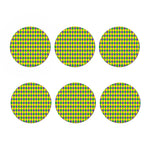 Harlequin Mardi Gras Pattern Print Coaster Set
