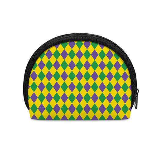 Harlequin Mardi Gras Pattern Print Coin Purse