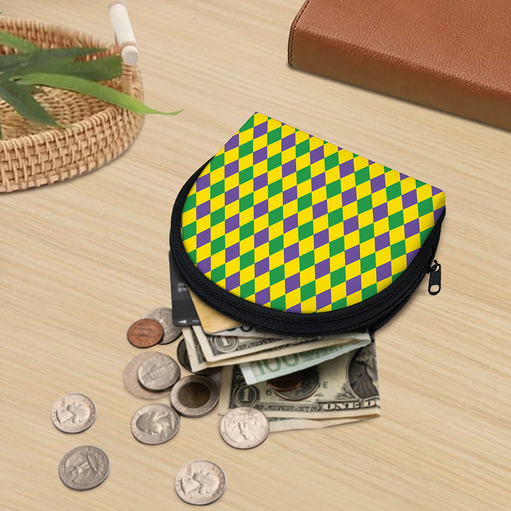 Harlequin Mardi Gras Pattern Print Coin Purse