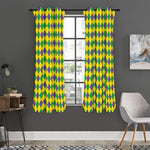 Harlequin Mardi Gras Pattern Print Curtain