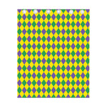 Harlequin Mardi Gras Pattern Print Curtain