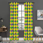 Harlequin Mardi Gras Pattern Print Curtain