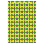 Harlequin Mardi Gras Pattern Print Curtain