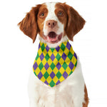 Harlequin Mardi Gras Pattern Print Dog Bandana