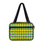 Harlequin Mardi Gras Pattern Print Double Strap Bible Bag