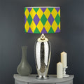 Harlequin Mardi Gras Pattern Print Drum Lamp Shade