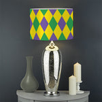 Harlequin Mardi Gras Pattern Print Drum Lamp Shade