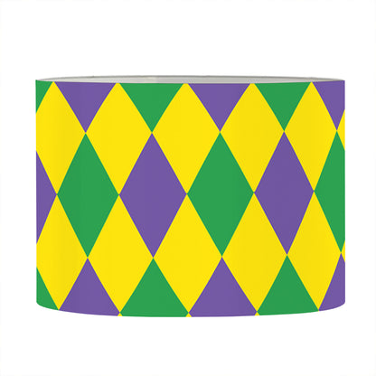Harlequin Mardi Gras Pattern Print Drum Lamp Shade