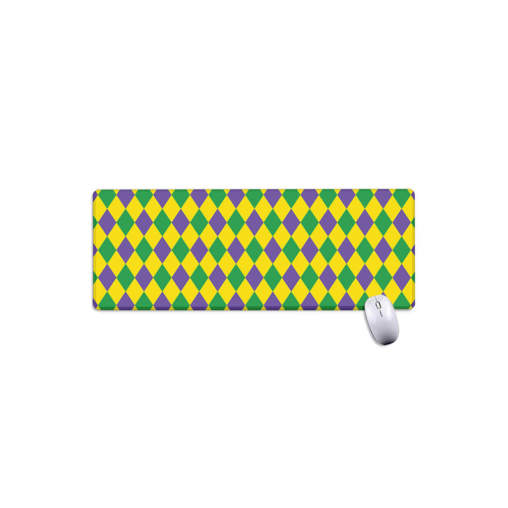 Harlequin Mardi Gras Pattern Print Extended Mouse Pad
