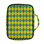 Harlequin Mardi Gras Pattern Print Front Pocket Bible Bag