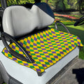 Harlequin Mardi Gras Pattern Print Golf Cart Seat Cover