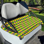 Harlequin Mardi Gras Pattern Print Golf Cart Seat Cover